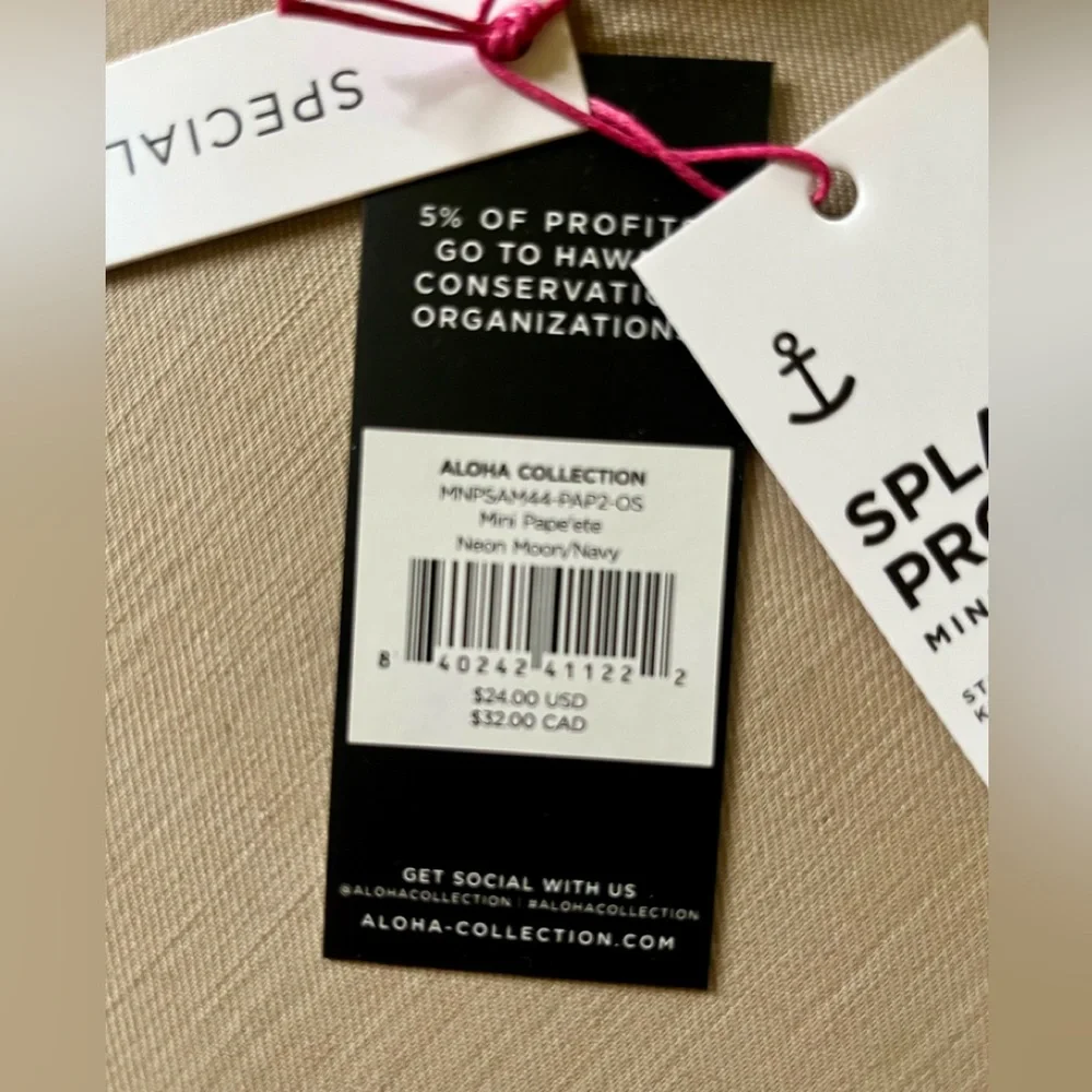 ALOHA Collection Neon Moon Navy mini pouch - Picture 2 of 3